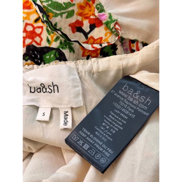 BA&SH Women's Multicolor Baila Printed Midi Stunning Dress Size S - Picture 5 of 5